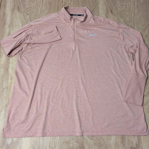 Nike Element Wmns 1/2-Zip Running Top heather Pink Size 3X CU3220 Thumb Holes - Picture 2 of 8